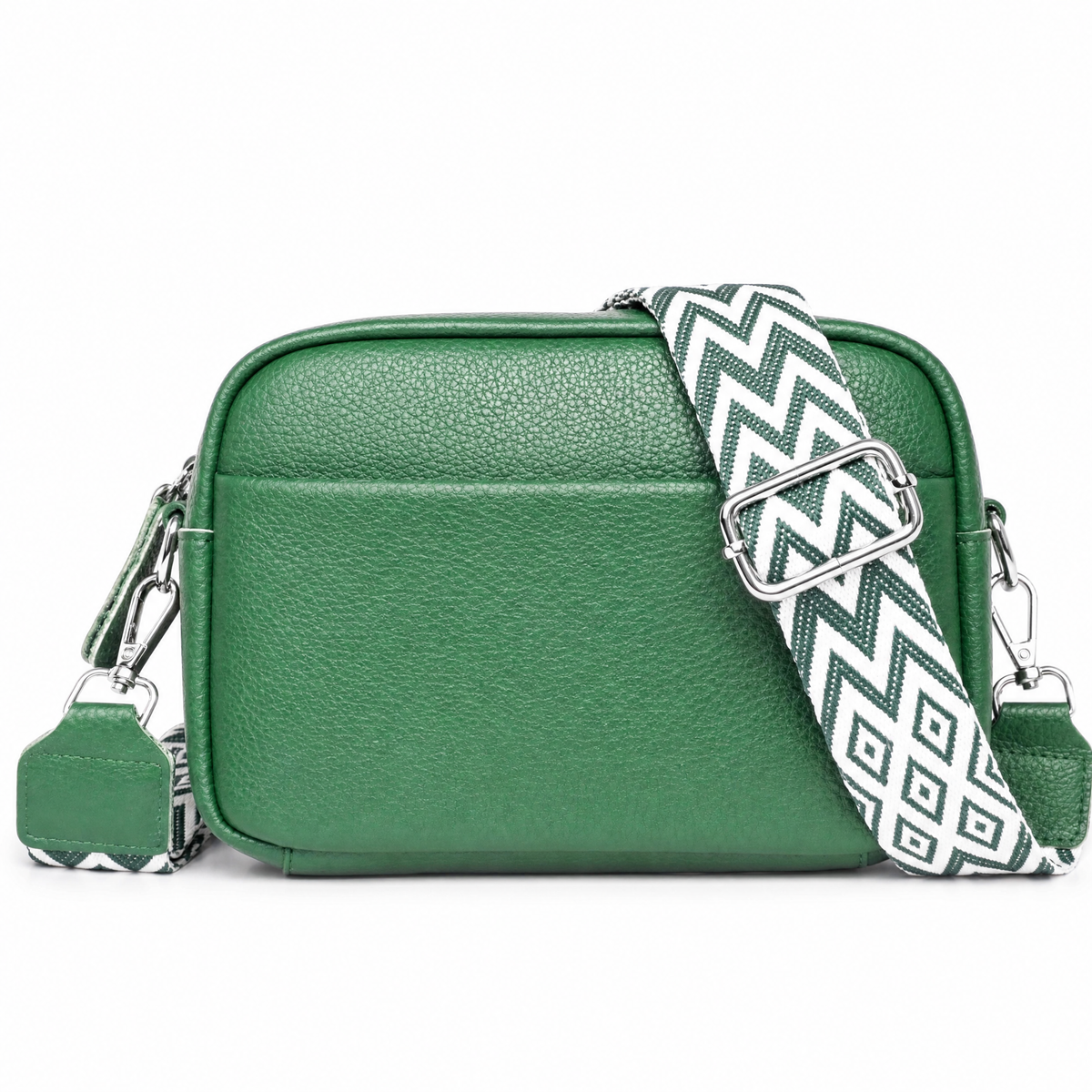Harlow Faux Leather Crossbody Bag in Green