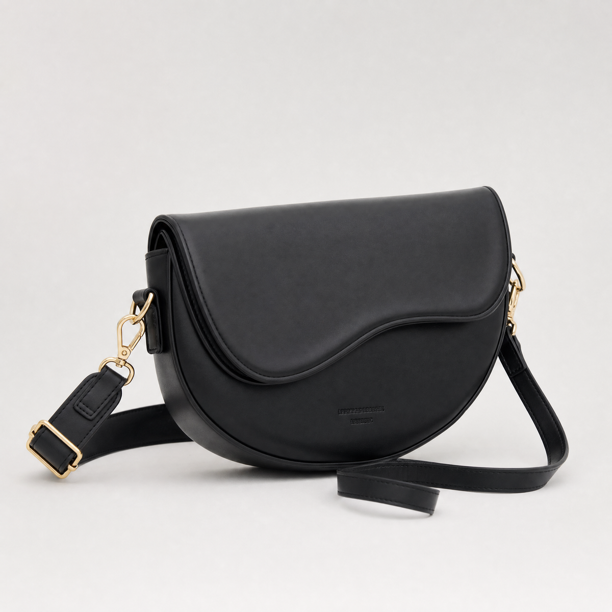 Briar Faux Leather Crossbody Bag in Black
