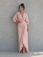 Adalina women's linen blend maxi dress