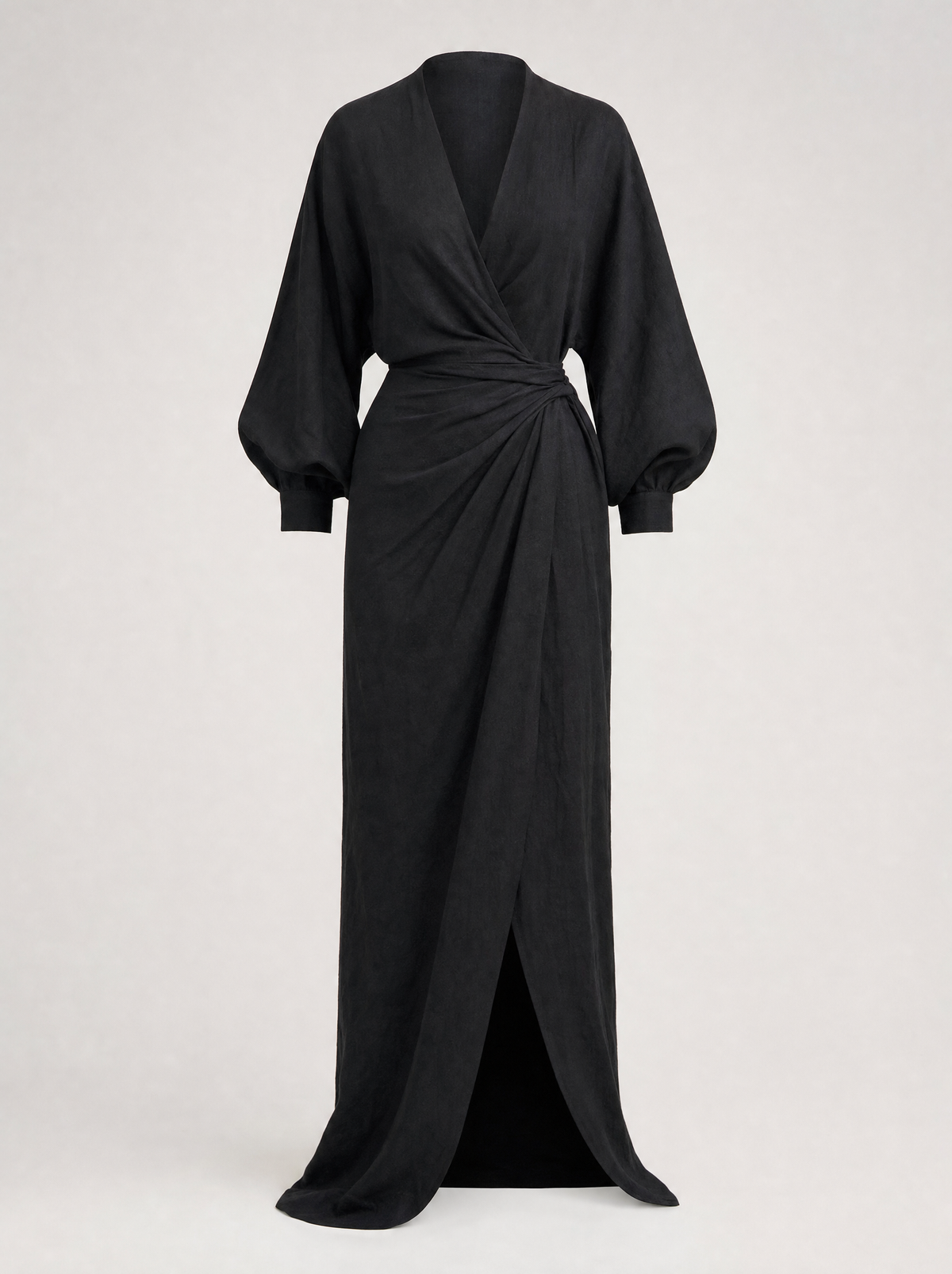 Adalina women's linen blend maxi dress in Black