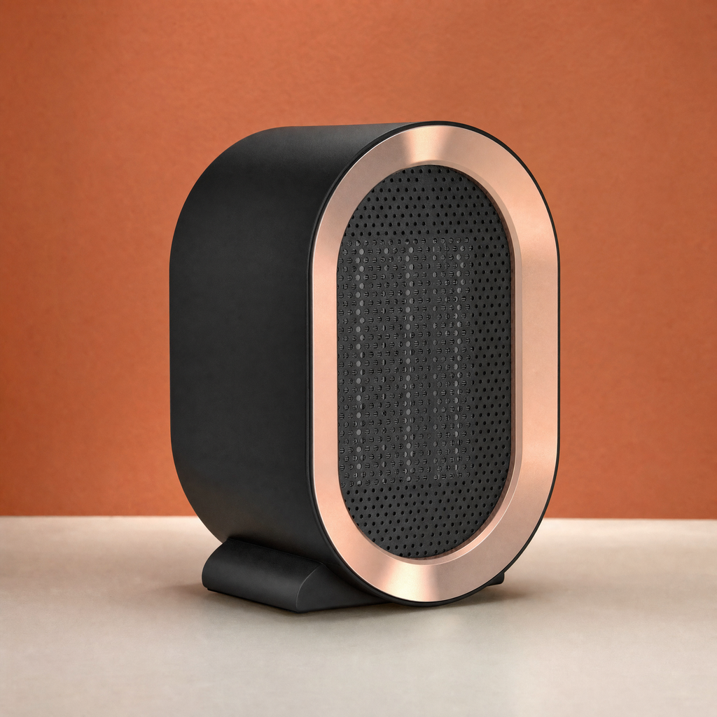 Ember Glow Compact Electric Heater in Black