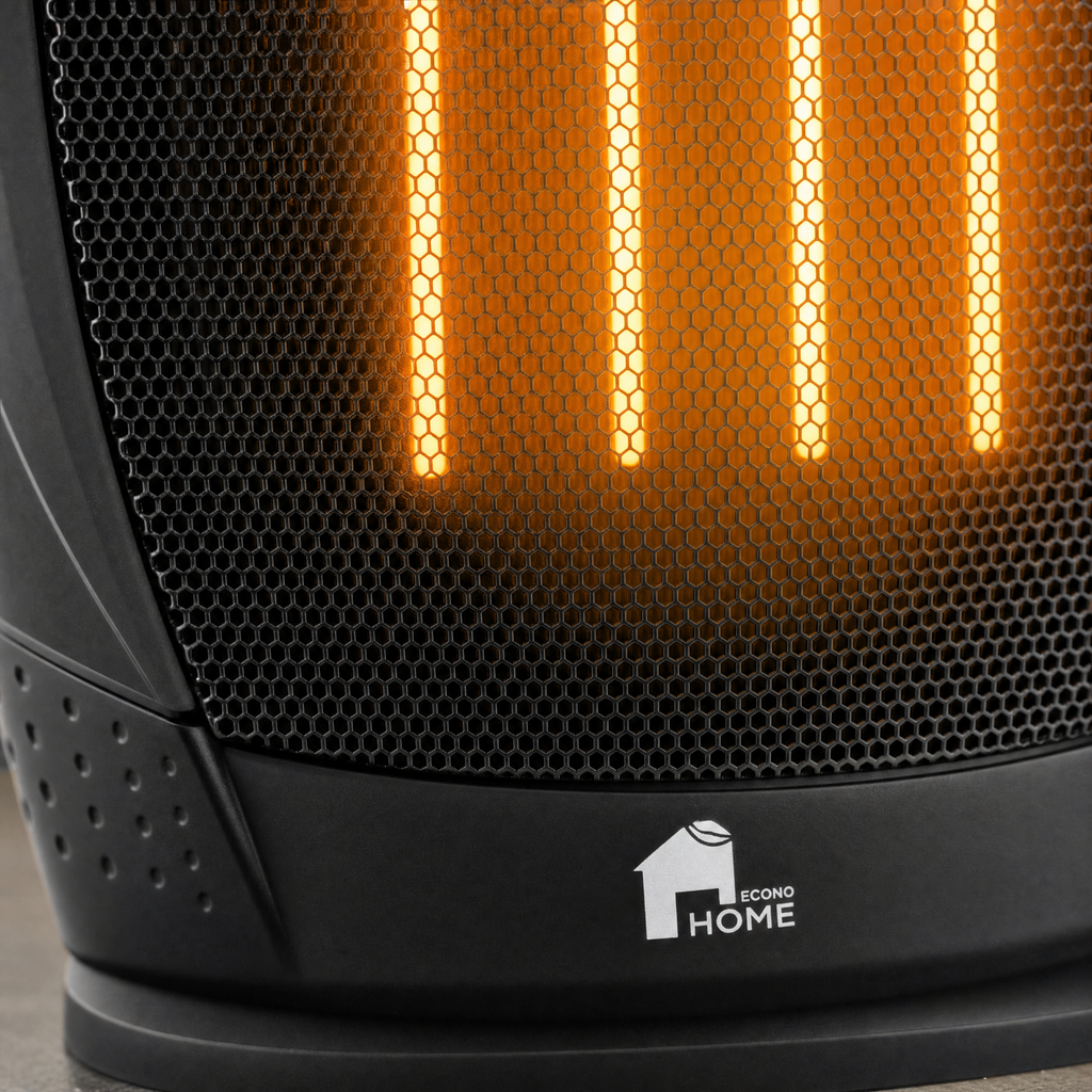 Solace Compact Electric Heater with Quiet Oscillating Fan & Thermostat, view 3