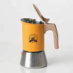 Amberbrew Moka Pot Coffee Maker with Wooden Handle, view 4