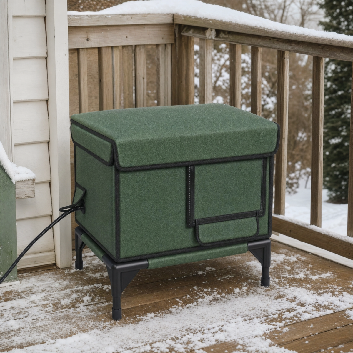 Winterbourne Heated Outdoor Cat House with Insulation & Escape Door, view 3