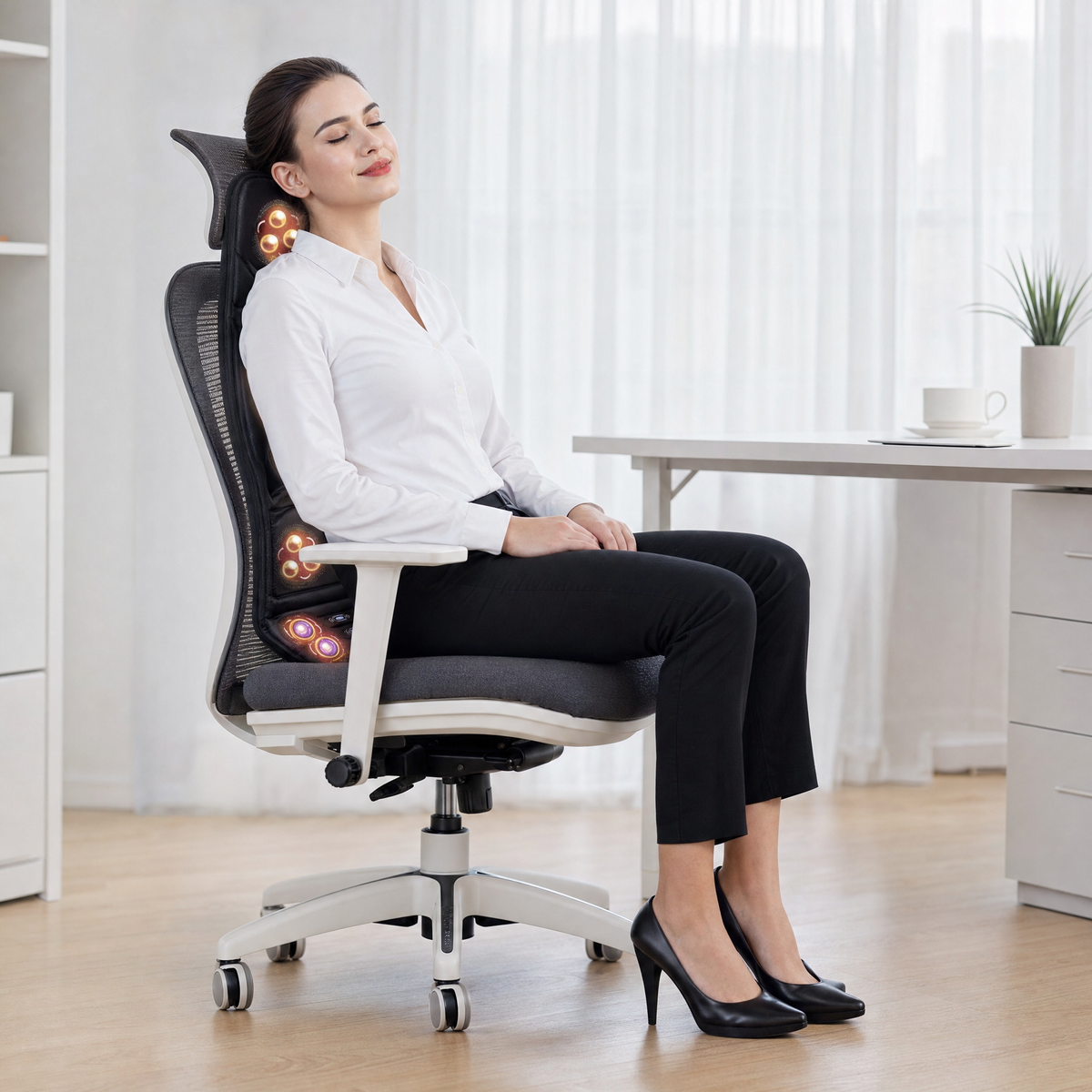 Zenflow Shiatsu Massage Chair Cushion with Heat, view 4