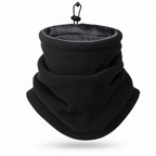 Frostshield Fleece Balaclava Face Mask with Adjustable Fit in Black