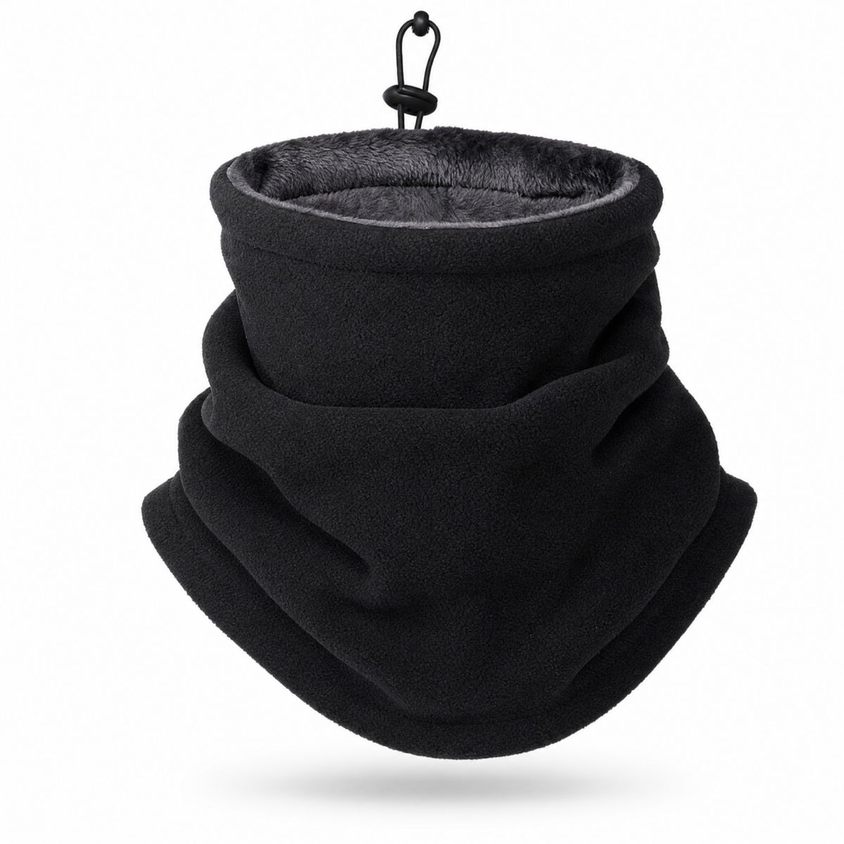 Frostshield Fleece Balaclava Face Mask with Adjustable Fit in Black