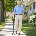 Steadygrip Adjustable Walking Cane with LED Light & Alarm Function