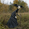 Hollowmarsh Creepy Witch Sculpture for Unique Halloween Decor