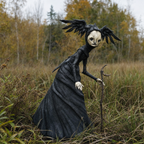 Hollowmarsh Creepy Witch Sculpture for Unique Halloween Decor