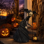 Hollowmarsh Creepy Witch Sculpture for Unique Halloween Decor, view 3