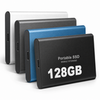 Portable SSD Drive with High-Speed USB-C Data Transfer in Black