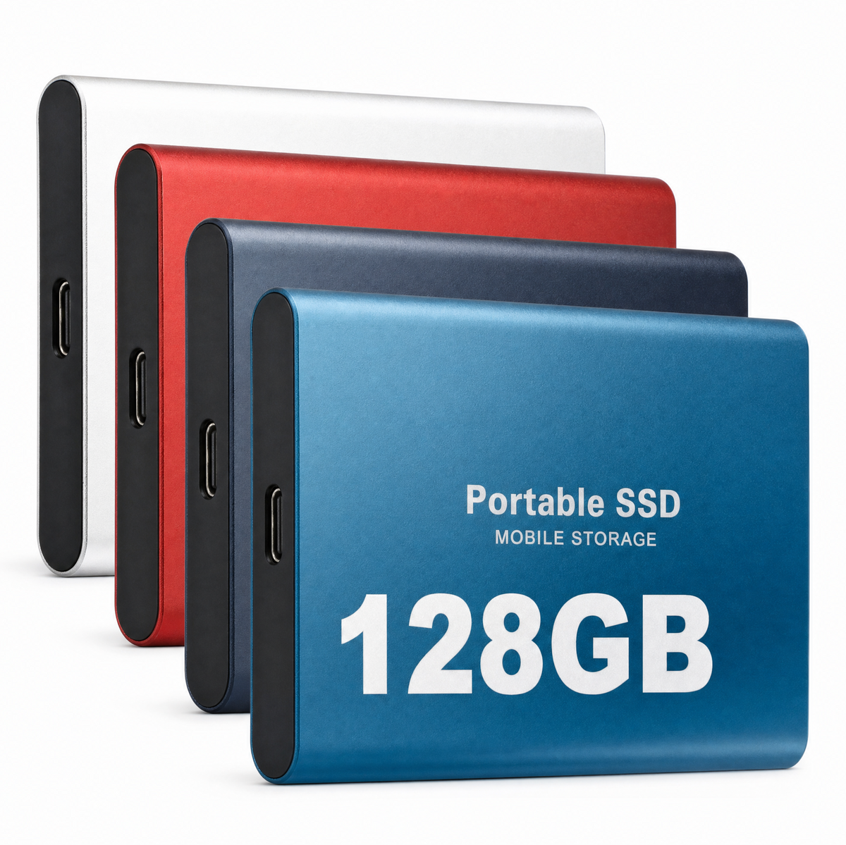 Portable SSD Drive with High-Speed USB-C Data Transfer in Sky Blue