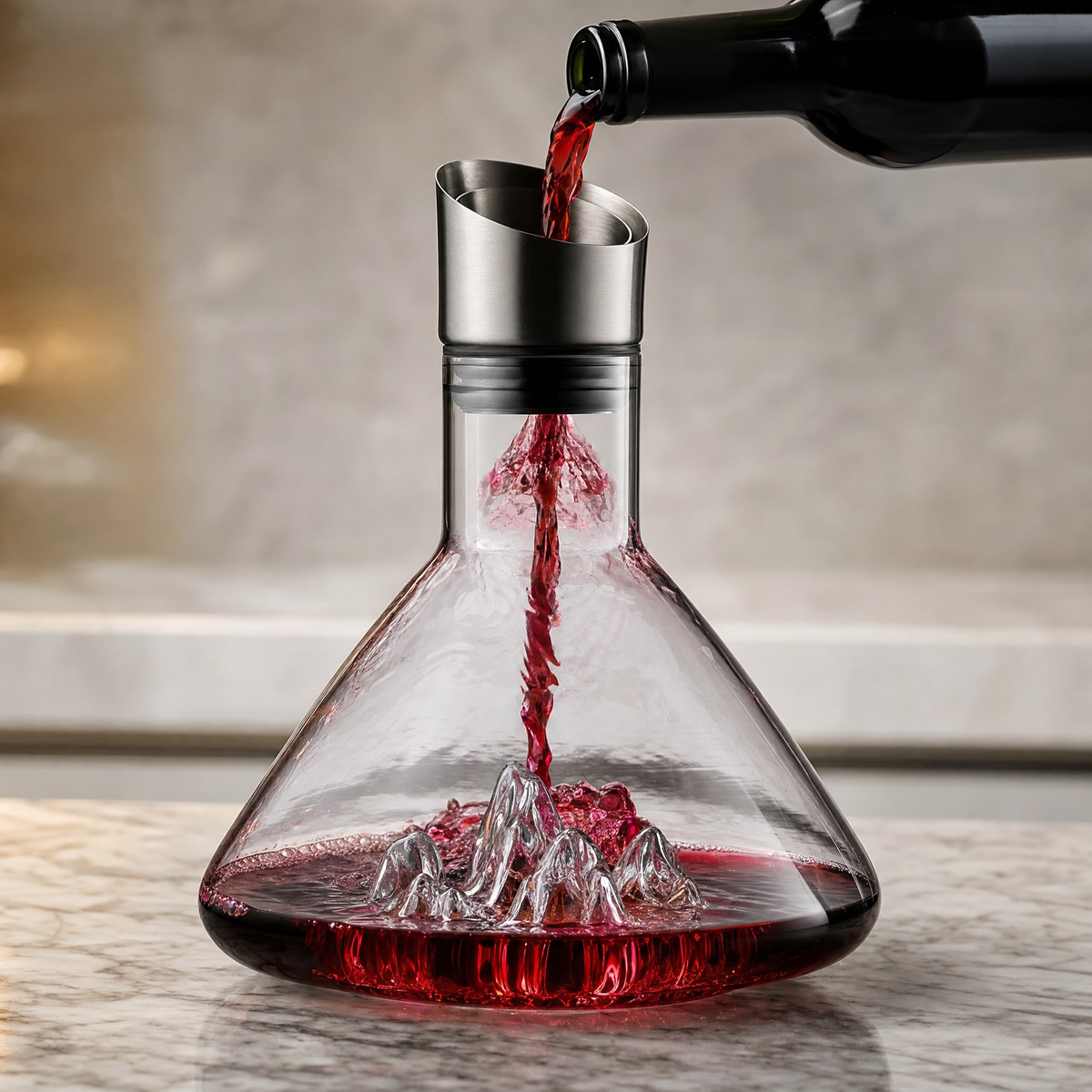 Alpine Crystal Wine Decanter, view 3