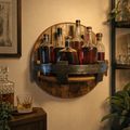 Caskwood Reclaimed-Style Barrel Wall Shelf