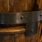 Caskwood Reclaimed-Style Barrel Wall Shelf, view 3