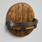 Caskwood Reclaimed-Style Barrel Wall Shelf, view 2