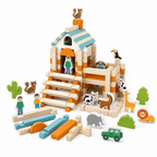 Woodventure Montessori Wooden Building Playset, view 6