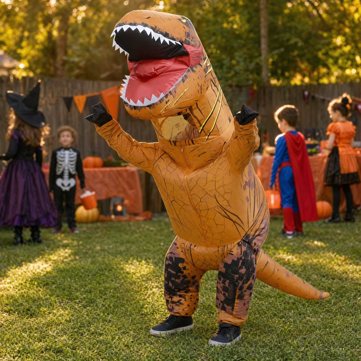 Trexplay Inflatable Dinosaur Costume for Kids, view 3