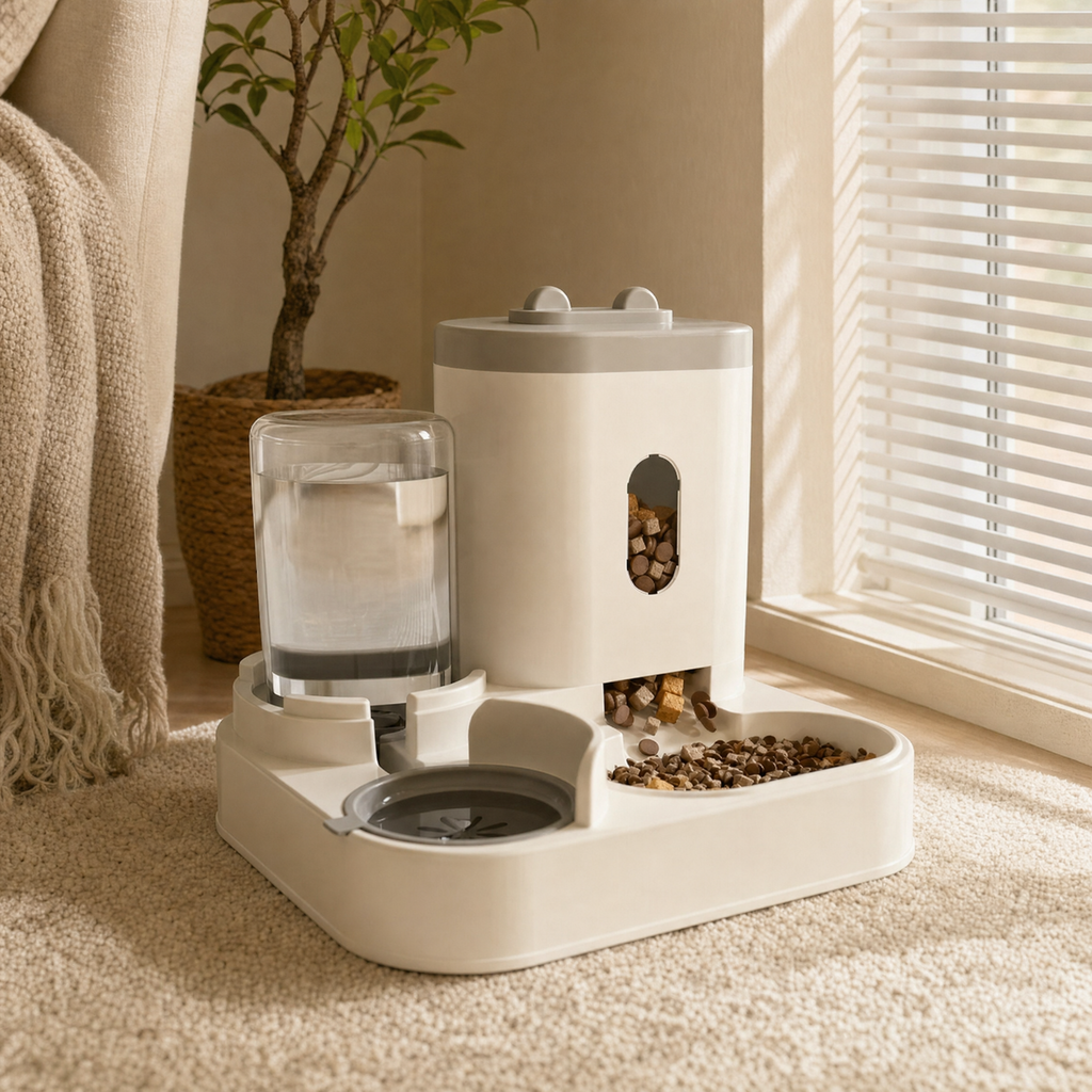 Feastwell 2-in-1 Gravity Pet Feeder & Water Dispenser, view 3