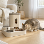 Feastwell 2-in-1 Gravity Pet Feeder & Water Dispenser