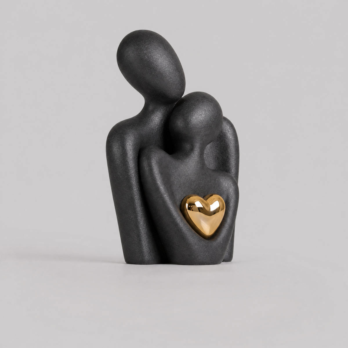 Twinsoul Elegant Ceramic Couple Figurine with Gold Heart Accent, view 6
