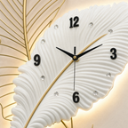 Featherglow Decorative Feather Wall Clock with LED Backlight, view 2