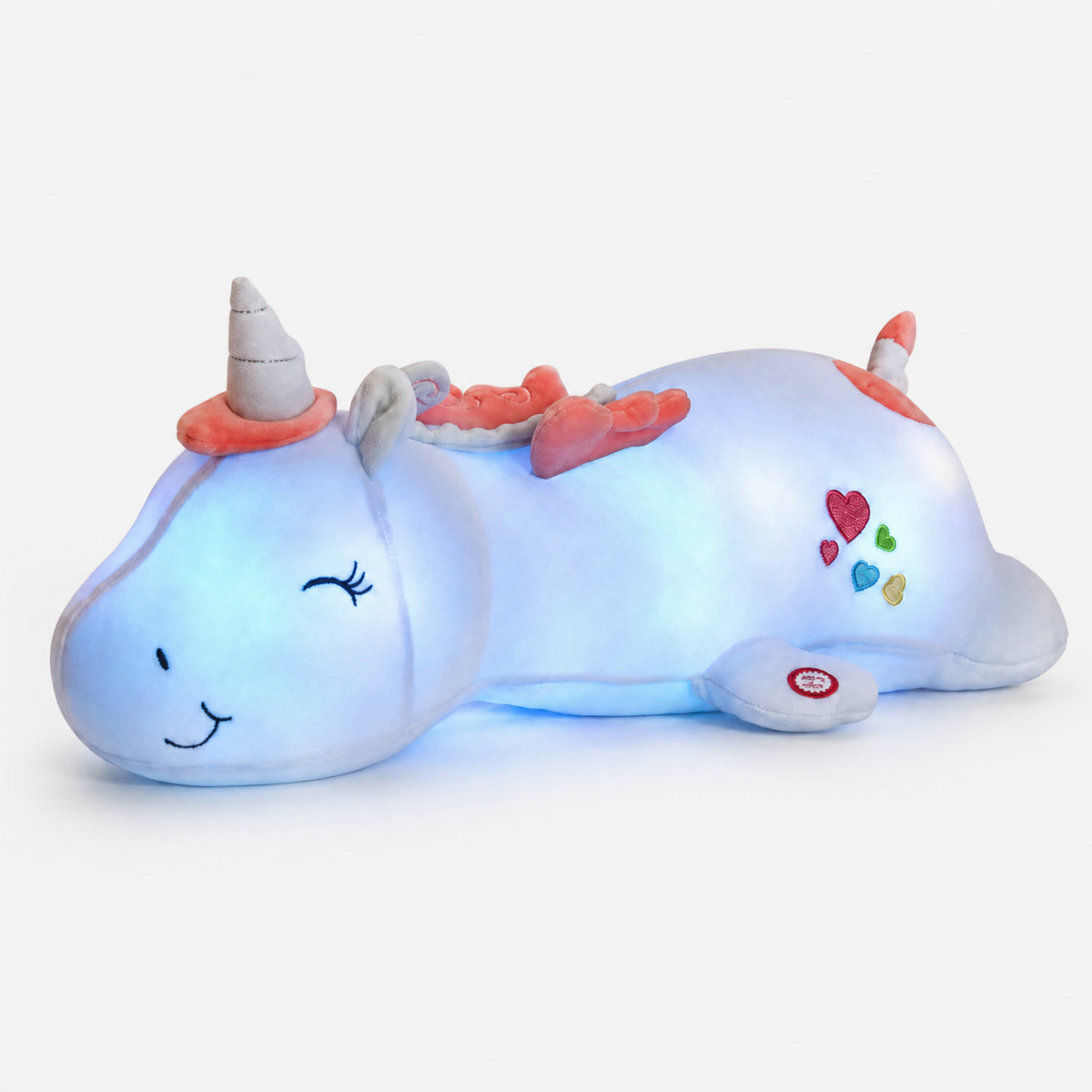 Glowpony Cosy Plush Unicorn Night Light in Blue