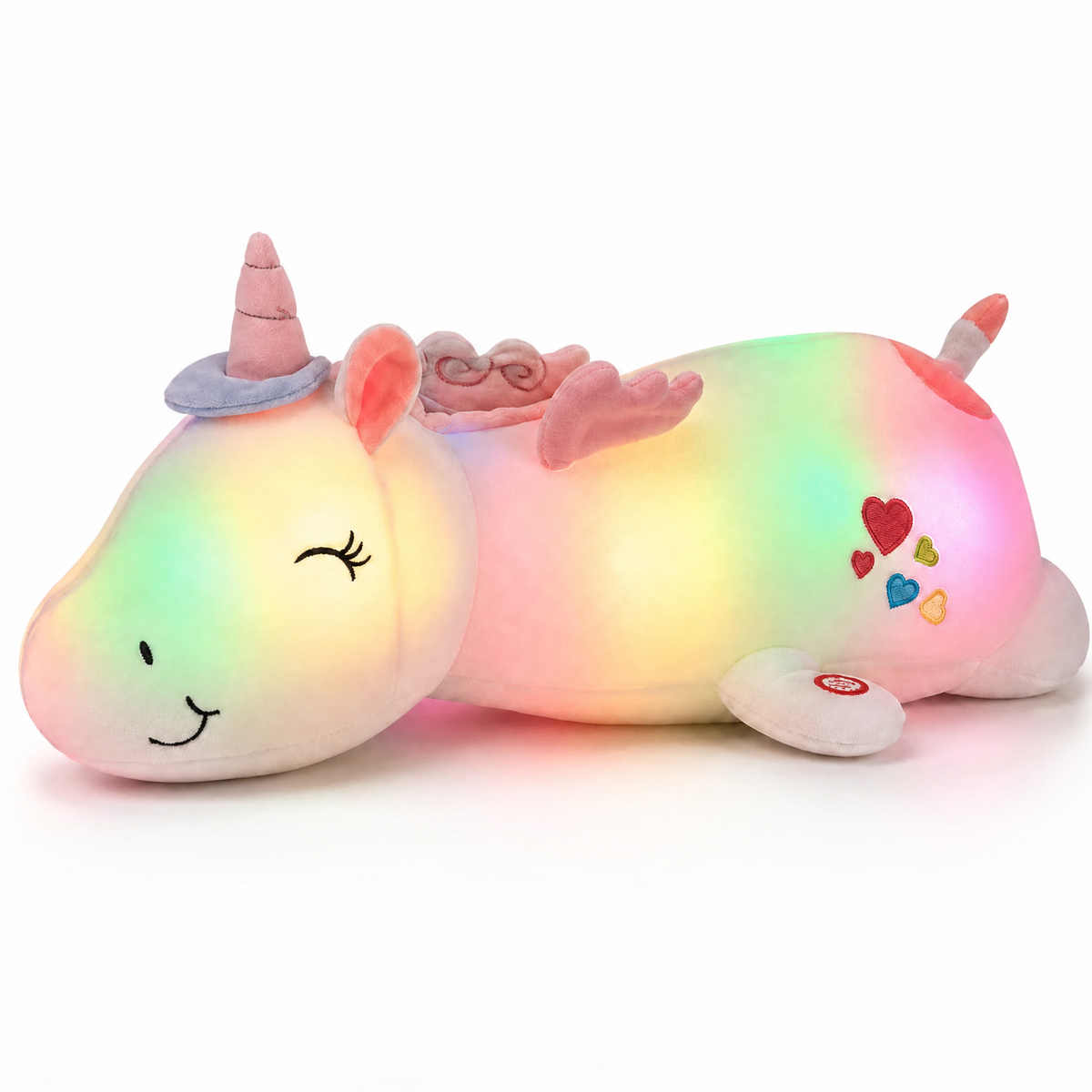 Glowpony Cosy Plush Unicorn Night Light in White