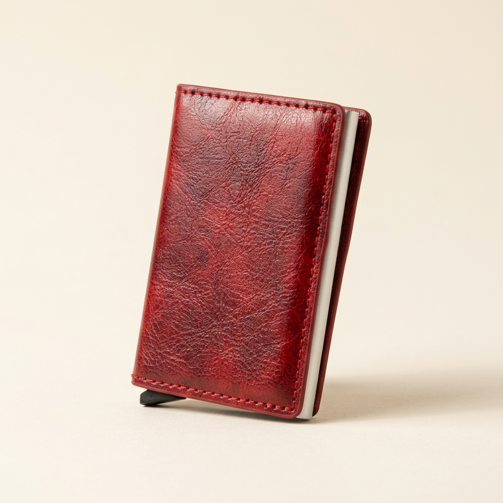Red RFID card holder