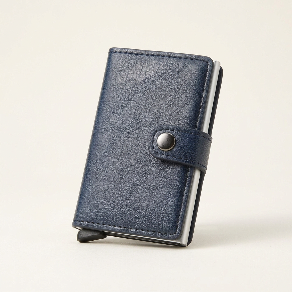 Blue RFID card holder