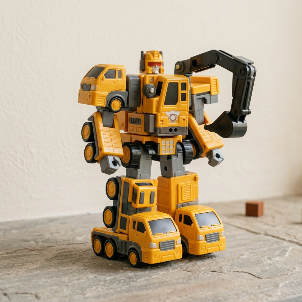 Magnetic pieces combined into a robot