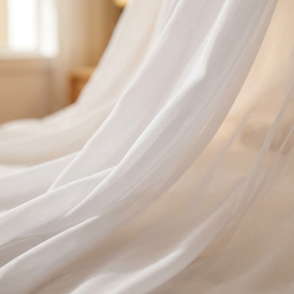 Close-up of the soft canopy fabric