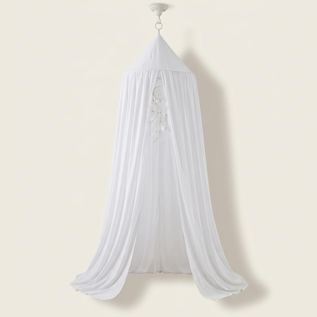 White hanging canopy for kids' rooms