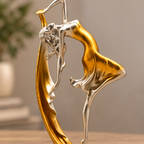 Close-up of the finish and curves of the dancer sculpture