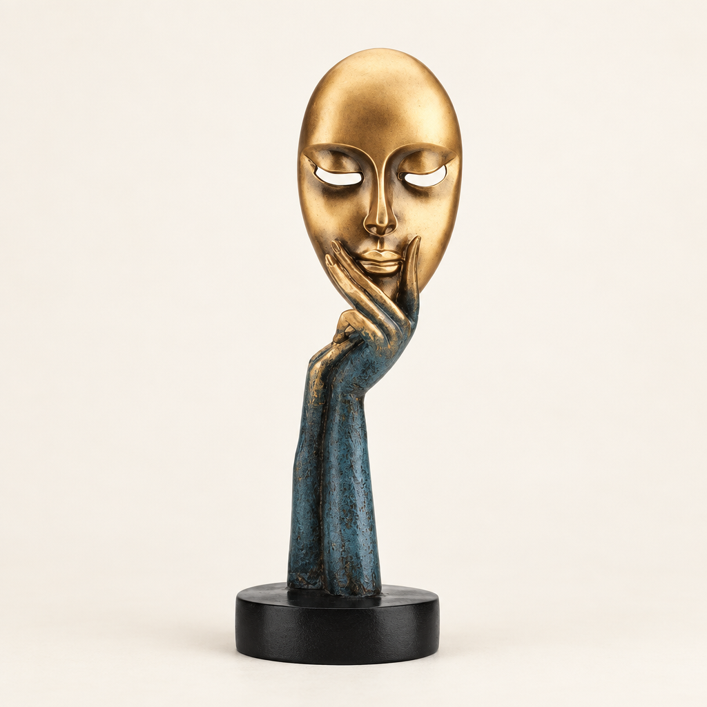 Ellery abstract resin sculpture, Small Face design