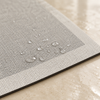 Close-up of the bath mat surface and slim edge