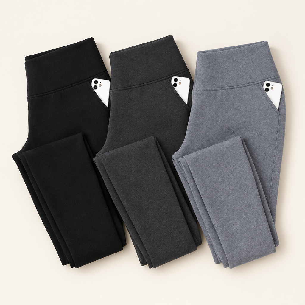 Thornby women's leggings 3-pack in Black / Ebony / Slate Heather
