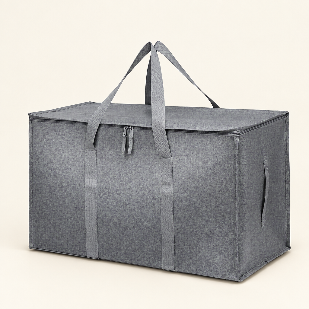 Stowley large storage bag with zip in grey