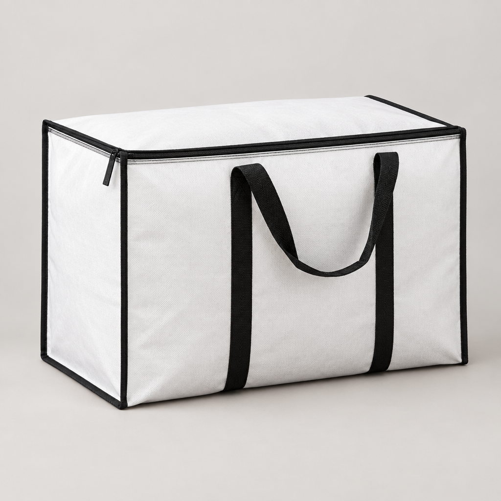 Stowley large storage bag in black / white