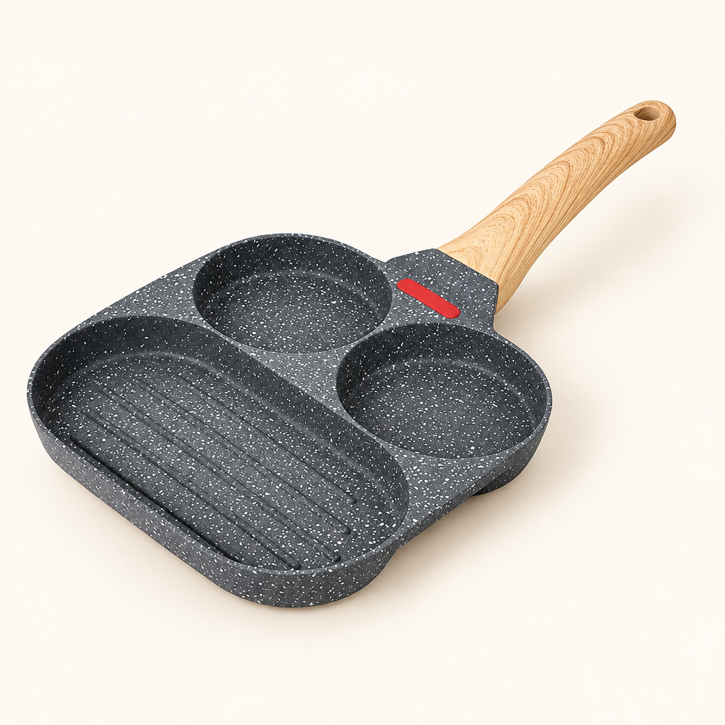 Sunnyside 3-cup egg pan in black