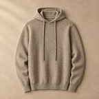 Ashcombe men's premium knit hoodie in camel
