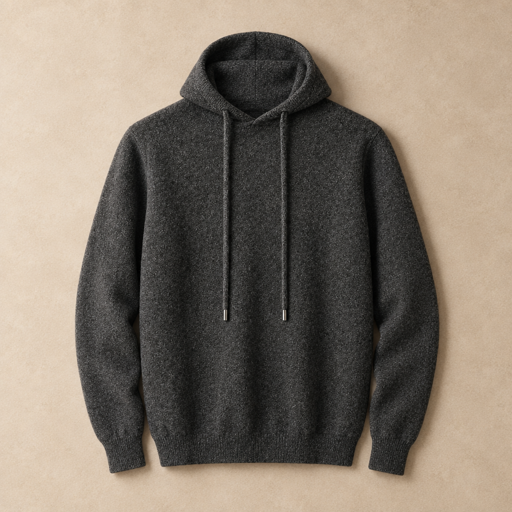 Ashcombe men's premium knit hoodie in dark grey