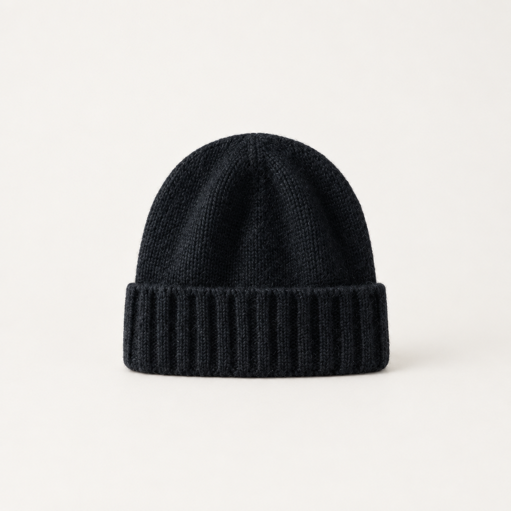 Kelso soft knit beanie in black