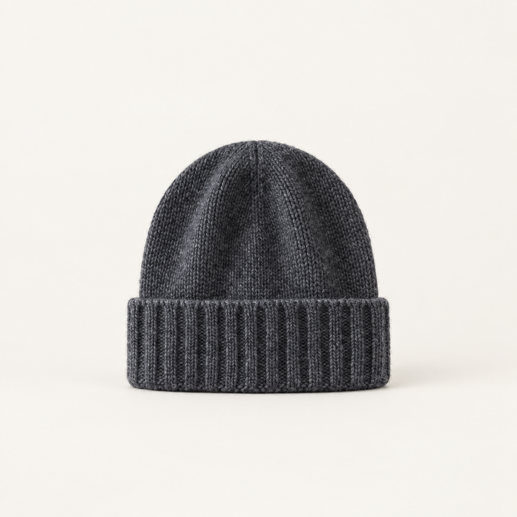 Kelso soft knit beanie in dark grey