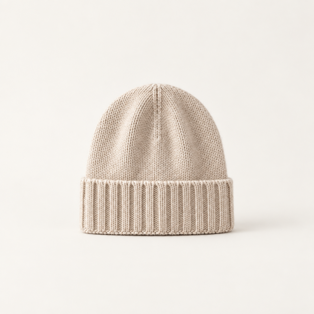 Kelso soft knit beanie in sand