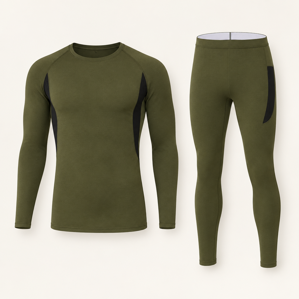 Cairnmore men's thermal base layer set in green