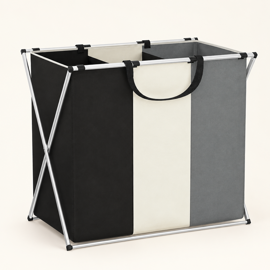 Brierley foldable laundry sorter, 3 sections