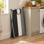 Laundry sorter folded flat for storage