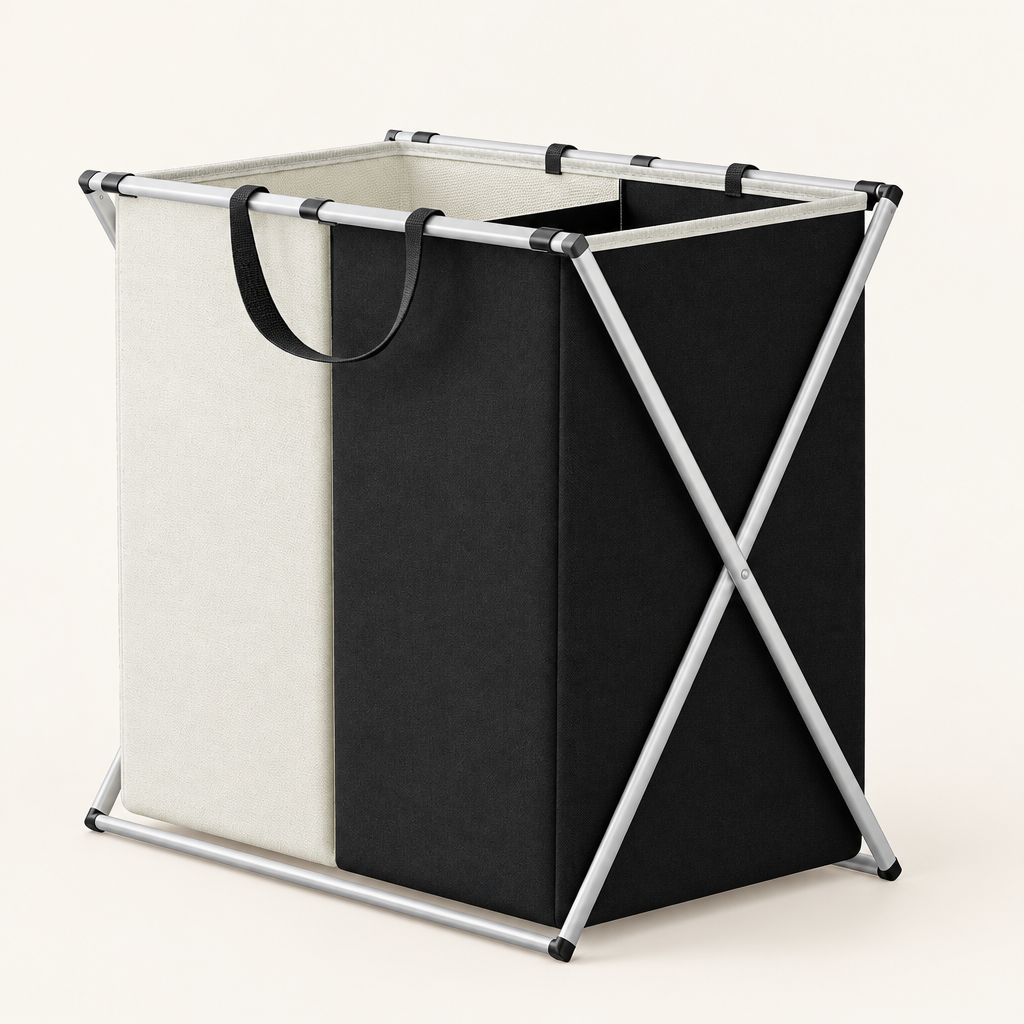Brierley foldable laundry sorter, 2 sections